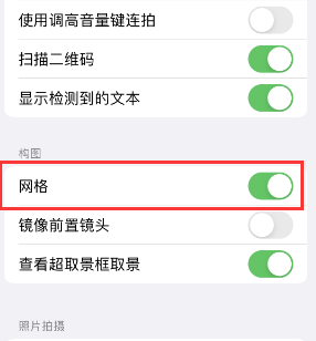 铁西苹果手机维修网点分享iPhone如何开启九宫格构图功能